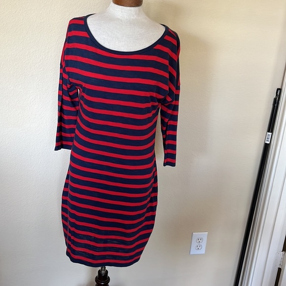 Express Red and Blue Striped Mini Dress - Picture 2 of 7